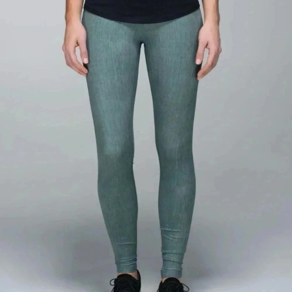 Lululemon Athletica Olive Green Burlap Wunder Under Pants Leggings Size 6 - Picture 3 of 11